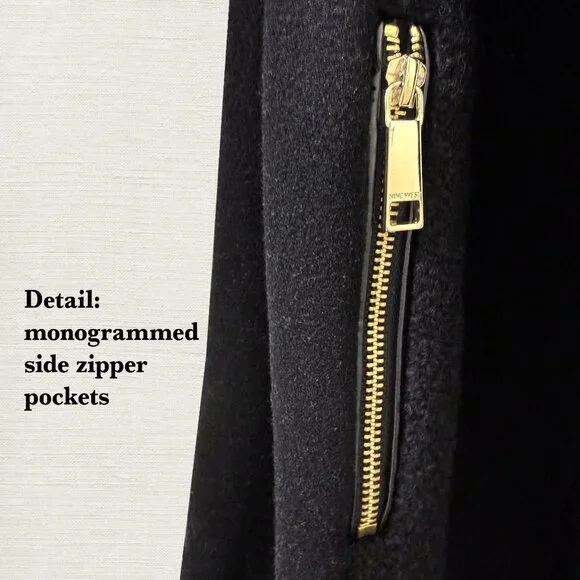 Nine West black wool blend coat - Picture 6 of 9